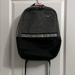 DKNY Charcoal and Black Backpack
